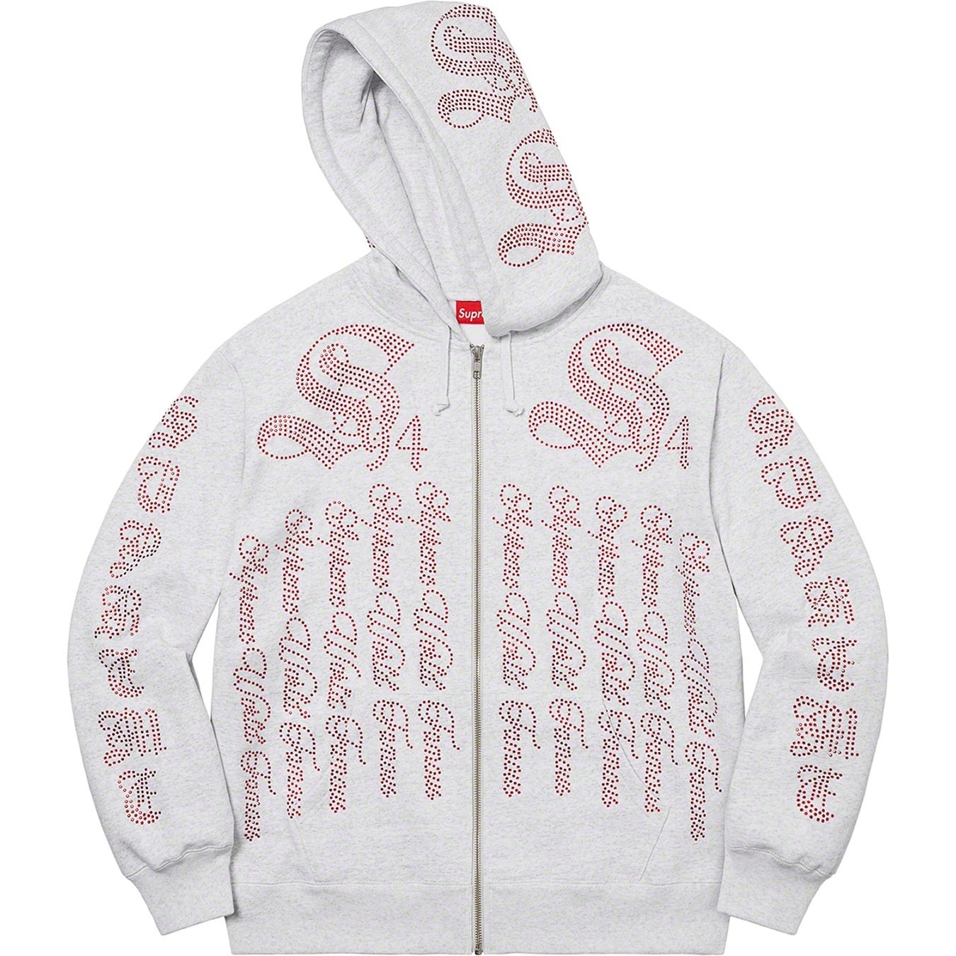 Rhinestone Zip Up Hooded Sweatshirt view 8